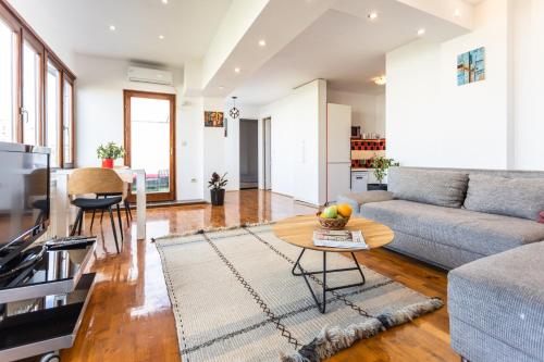 Spacious Loft with one bedroom and a big terrace Beograd stan na dan smestaj apartmani